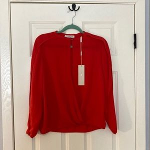Halston Heritage Red Blouse
